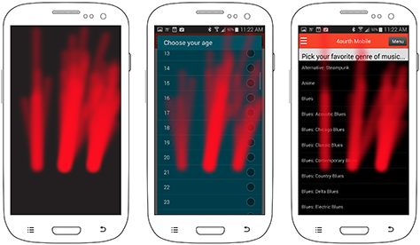 Where people gesture on a screen to scroll