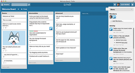 Trello sample project board