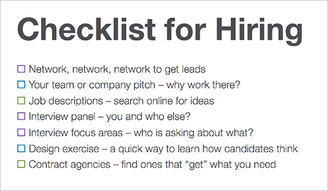 Hiring checklist