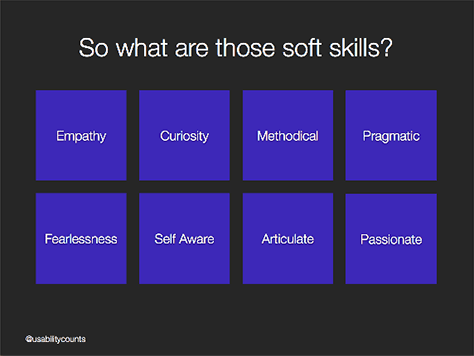 UX professionals’ soft skills