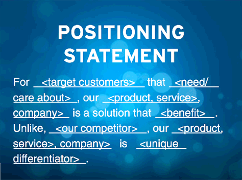 Positioning statement template