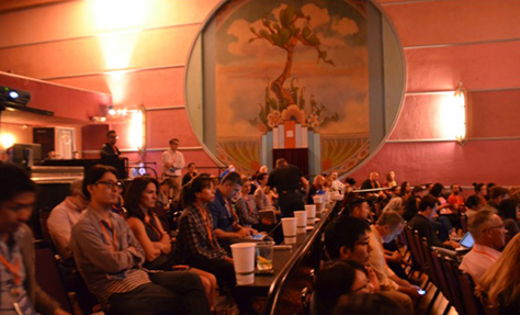 Interior of the Boulder Theater and the UX STRAT audience