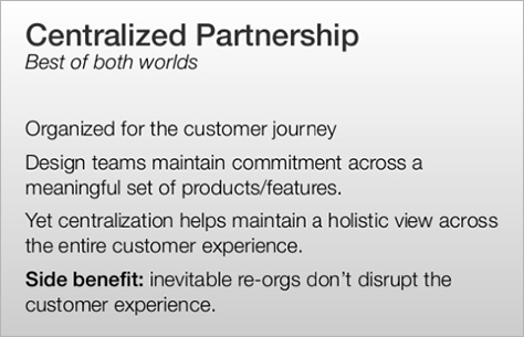 Benefits of a centralized partnership model