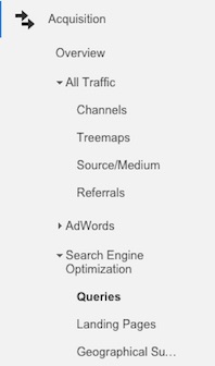 Google Analytics’ Acquisition menu