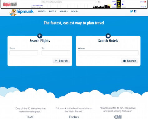 Hipmunk.com circa January 2015