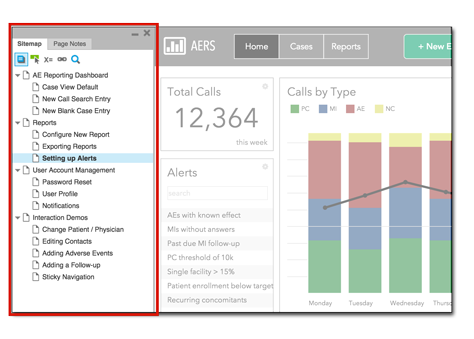 One of my clients was so distracted by the left panel that Axure generates—highlighted here in red—that she suggested we use that for the navigation of the app we were designing.