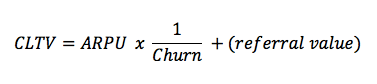 Formula for measuring lifetime value