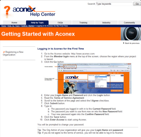 Aconex Help Center