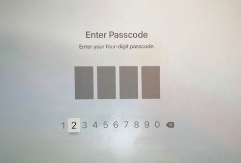 User interface for entering a passcode