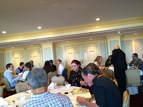 Attendees enjoying an excellent lunch