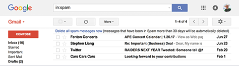 Gmail spam filter