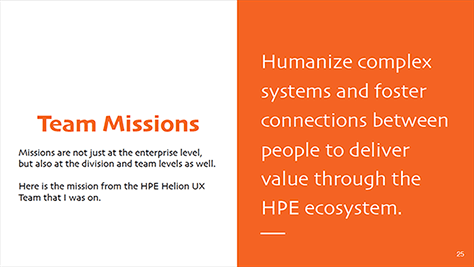 Example team mission from HPE