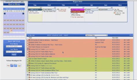 Lead Management user interface