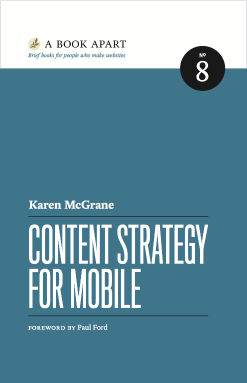 content strategy for mobile by karen mcgrane