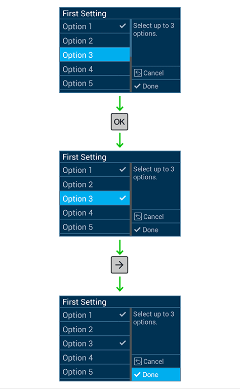 Snippet from a diagram of a button-driven process