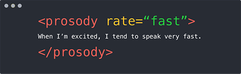 Using the <prosody> tag