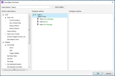 Defining an Else If condition in the Case Editor