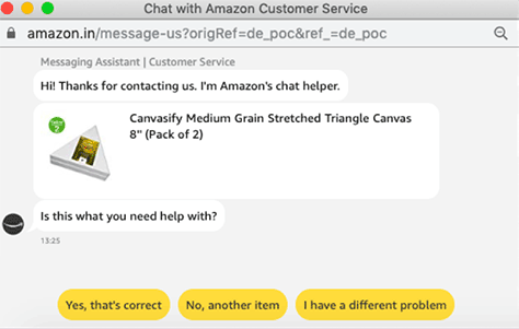 Amazon live chat