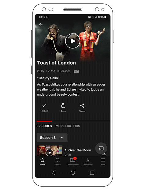 Netflix mobile app