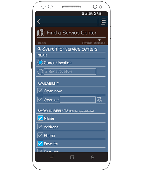 Expanded table controls