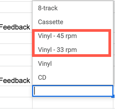 Adding items to a drop-down list