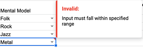 An invalid-input error resulting from renaming a list option