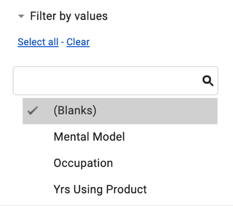 Selecting (Blanks) prior to deleting all blank rows