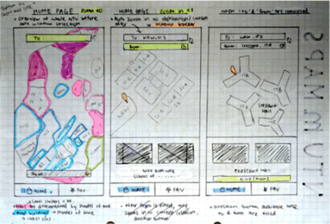 Low-fidelity wireframe