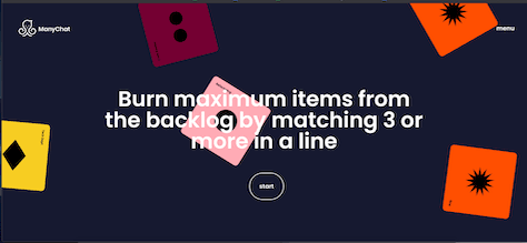 Burn the tickets game Web-site layout