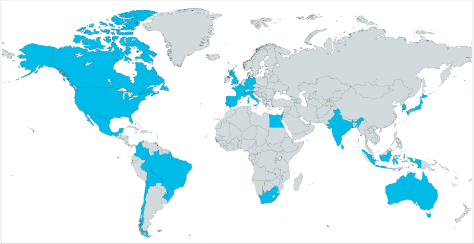 Respondents from 22 countries