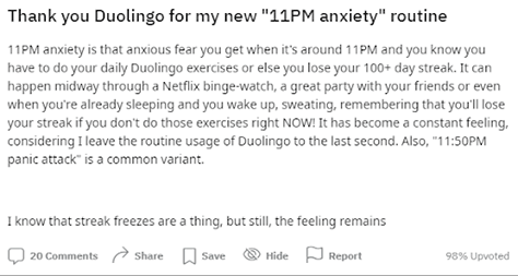 Calling out Duolingo for producing anxiety