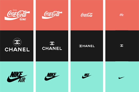 Logos in a range of sizes